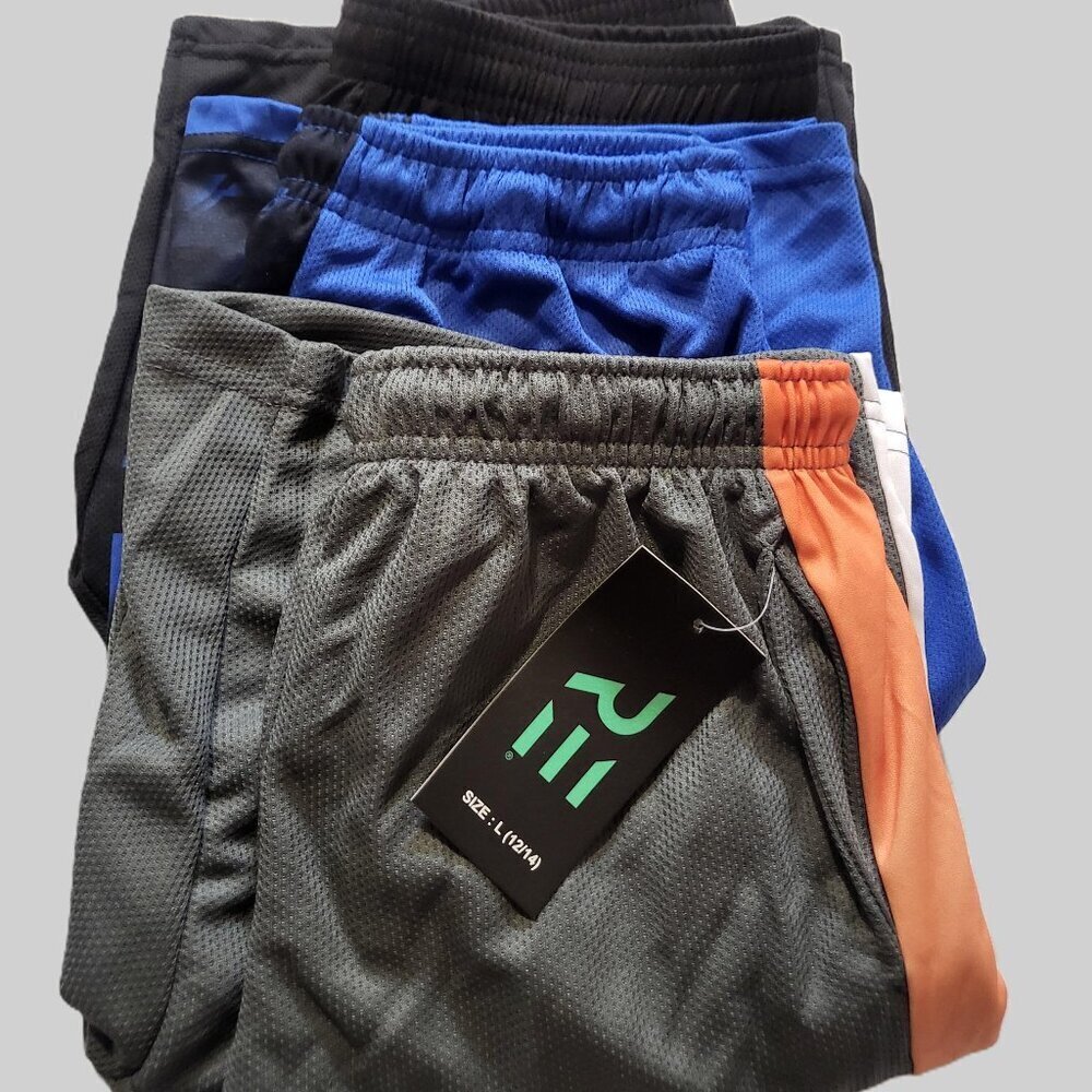 Real Essentials 3‎ Pack: Boy's Swim Lining black, Blue and grey